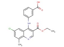 3-{[6-chloro-3-(ethoxycarbonyl)-8-methyl-4-quinolinyl]amino}benzoic acid hydrochloride