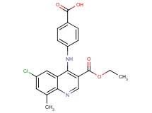 4-{[6-chloro-3-(ethoxycarbonyl)-8-methyl-4-quinolinyl]amino}benzoic acid hydrochloride