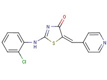 2-[(2-chlorophenyl)amino]-5-(4-pyridinylmethylene)-1,3-thiazol-4(5H)-one