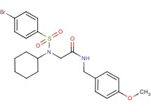 N~2~-[(4-bromophenyl)sulfonyl]-N~2~-cyclohexyl-N~1~-(4-methoxybenzyl)glycinamide