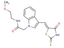 N-(2-methoxyethyl)-2-{3-[(4-oxo-2-thioxo-1,3-thiazolidin-5-ylidene)methyl]-1H-indol-1-yl}acetamide