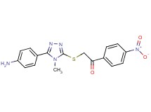 2-{[5-(4-aminophenyl)-4-methyl-4H-1,2,4-triazol-3-yl]thio}-1-(4-nitrophenyl)ethanone