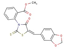methyl 2-[5-(1,3-benzodioxol-5-ylmethylene)-4-oxo-2-thioxo-1,3-thiazolidin-3-yl]benzoate