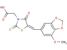 {5-[(7-methoxy-1,3-benzodioxol-5-yl)methylene]-4-oxo-2-thioxo-1,3-thiazolidin-3-yl}acetic acid
