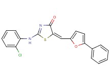 2-[(2-chlorophenyl)amino]-5-[(5-phenyl-2-furyl)methylene]-1,3-thiazol-4(5H)-one