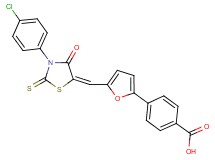 4-(5-{[3-(4-chlorophenyl)-4-oxo-2-thioxo-1,3-thiazolidin-5-ylidene]methyl}-2-furyl)benzoic acid