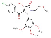 4-(4-chlorobenzoyl)-3-hydroxy-1-(2-methoxyethyl)-5-(3,4,5-trimethoxyphenyl)-1,5-dihydro-2H-pyrrol-2-one