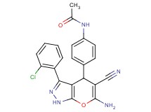 N-{4-[6-amino-3-(2-chlorophenyl)-5-cyano-1,4-dihydropyrano[2,3-c]pyrazol-4-yl]phenyl}acetamide