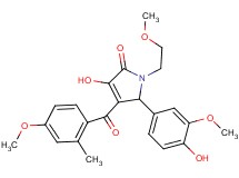 3-hydroxy-5-(4-hydroxy-3-methoxyphenyl)-1-(2-methoxyethyl)-4-(4-methoxy-2-methylbenzoyl)-1,5-dihydro-2H-pyrrol-2-one