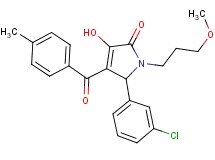 5-(3-chlorophenyl)-3-hydroxy-1-(3-methoxypropyl)-4-(4-methylbenzoyl)-1,5-dihydro-2H-pyrrol-2-one