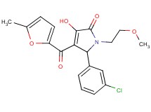 5-(3-chlorophenyl)-3-hydroxy-1-(2-methoxyethyl)-4-(5-methyl-2-furoyl)-1,5-dihydro-2H-pyrrol-2-one