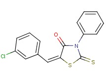 5-(3-chlorobenzylidene)-3-phenyl-2-thioxo-1,3-thiazolidin-4-one