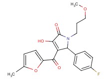 5-(4-fluorophenyl)-3-hydroxy-1-(3-methoxypropyl)-4-(5-methyl-2-furoyl)-1,5-dihydro-2H-pyrrol-2-one