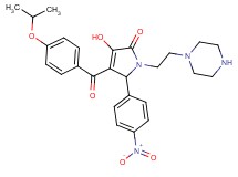 3-hydroxy-4-(4-isopropoxybenzoyl)-5-(4-nitrophenyl)-1-[2-(1-piperazinyl)ethyl]-1,5-dihydro-2H-pyrrol-2-one