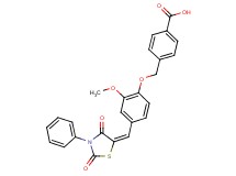 4-({4-[(2,4-dioxo-3-phenyl-1,3-thiazolidin-5-ylidene)methyl]-2-methoxyphenoxy}methyl)benzoic acid