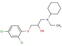 1-[cyclohexyl(ethyl)amino]-3-(2,4-dichlorophenoxy)-2-propanol hydrochloride