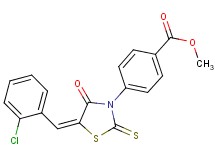 methyl 4-[5-(2-chlorobenzylidene)-4-oxo-2-thioxo-1,3-thiazolidin-3-yl]benzoate
