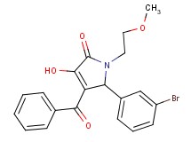 4-benzoyl-5-(3-bromophenyl)-3-hydroxy-1-(2-methoxyethyl)-1,5-dihydro-2H-pyrrol-2-one
