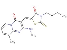 3-[(3-butyl-4-oxo-2-thioxo-1,3-thiazolidin-5-ylidene)methyl]-9-methyl-2-(methylamino)-4H-pyrido[1,2-a]pyrimidin-4-one