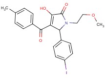 3-hydroxy-5-(4-iodophenyl)-1-(2-methoxyethyl)-4-(4-methylbenzoyl)-1,5-dihydro-2H-pyrrol-2-one
