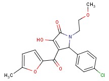 5-(4-chlorophenyl)-3-hydroxy-1-(2-methoxyethyl)-4-(5-methyl-2-furoyl)-1,5-dihydro-2H-pyrrol-2-one