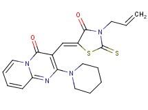 3-[(3-allyl-4-oxo-2-thioxo-1,3-thiazolidin-5-ylidene)methyl]-2-(1-piperidinyl)-4H-pyrido[1,2-a]pyrimidin-4-one