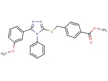 methyl 4-({[5-(3-methoxyphenyl)-4-phenyl-4H-1,2,4-triazol-3-yl]thio}methyl)benzoate