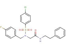 N~2~-[(4-chlorophenyl)sulfonyl]-N~2~-(4-fluorobenzyl)-N~1~-(2-phenylethyl)glycinamide