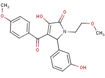 3-hydroxy-5-(3-hydroxyphenyl)-4-(4-methoxybenzoyl)-1-(2-methoxyethyl)-1,5-dihydro-2H-pyrrol-2-one