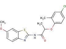 2-(4-chloro-2-methylphenoxy)-N-(6-methoxy-1,3-benzothiazol-2-yl)propanamide