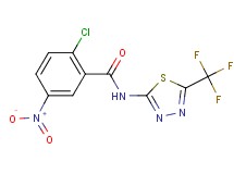 2-chloro-5-nitro-N-[5-(trifluoromethyl)-1,3,4-thiadiazol-2-yl]benzamide