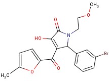 5-(3-bromophenyl)-3-hydroxy-1-(2-methoxyethyl)-4-(5-methyl-2-furoyl)-1,5-dihydro-2H-pyrrol-2-one