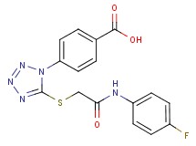 4-[5-({2-[(4-fluorophenyl)amino]-2-oxoethyl}thio)-1H-tetrazol-1-yl]benzoic acid