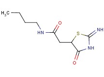 N-butyl-2-(2-imino-4-oxo-1,3-thiazolidin-5-yl)acetamide