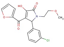5-(3-chlorophenyl)-4-(2-furoyl)-3-hydroxy-1-(2-methoxyethyl)-1,5-dihydro-2H-pyrrol-2-one