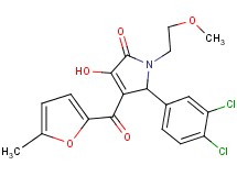 5-(3,4-dichlorophenyl)-3-hydroxy-1-(2-methoxyethyl)-4-(5-methyl-2-furoyl)-1,5-dihydro-2H-pyrrol-2-one