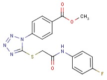 methyl 4-[5-({2-[(4-fluorophenyl)amino]-2-oxoethyl}thio)-1H-tetrazol-1-yl]benzoate