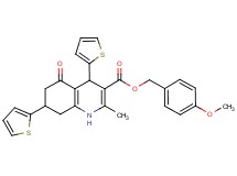 4-methoxybenzyl 2-methyl-5-oxo-4,7-di-2-thienyl-1,4,5,6,7,8-hexahydro-3-quinolinecarboxylate