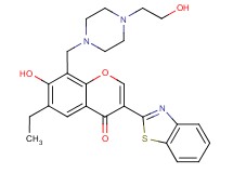 3-(1,3-benzothiazol-2-yl)-6-ethyl-7-hydroxy-8-{[4-(2-hydroxyethyl)-1-piperazinyl]methyl}-4H-chromen-4-one