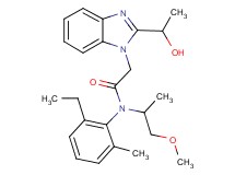 N-(2-ethyl-6-methylphenyl)-2-[2-(1-hydroxyethyl)-1H-benzimidazol-1-yl]-N-(2-methoxy-1-methylethyl)acetamide