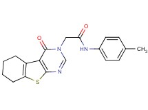 N-(4-methylphenyl)-2-(4-oxo-5,6,7,8-tetrahydro[1]benzothieno[2,3-d]pyrimidin-3(4H)-yl)acetamide