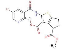 dimethyl 2-{[(5-bromo-3-pyridinyl)carbonyl]amino}-5,6-dihydro-4H-cyclopenta[b]thiophene-3,4-dicarboxylate