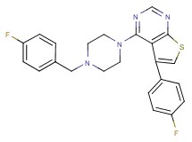 4-[4-(4-fluorobenzyl)-1-piperazinyl]-5-(4-fluorophenyl)thieno[2,3-d]pyrimidine
