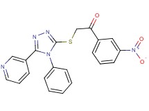 1-(3-nitrophenyl)-2-{[4-phenyl-5-(3-pyridinyl)-4H-1,2,4-triazol-3-yl]thio}ethanone