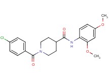1-(4-chlorobenzoyl)-N-(2,4-dimethoxyphenyl)-4-piperidinecarboxamide