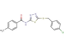 N-{5-[(4-chlorobenzyl)thio]-1,3,4-thiadiazol-2-yl}-4-methylbenzamide