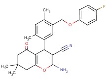 2-amino-4-{5-[(4-fluorophenoxy)methyl]-2,4-dimethylphenyl}-7,7-dimethyl-5-oxo-5,6,7,8-tetrahydro-4H-chromene-3-carbonitrile