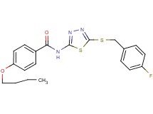 4-butoxy-N-{5-[(4-fluorobenzyl)thio]-1,3,4-thiadiazol-2-yl}benzamide