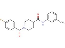 1-(4-fluorobenzoyl)-N-(3-methylphenyl)-4-piperidinecarboxamide