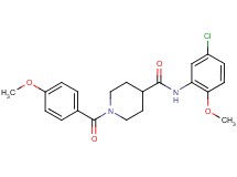 N-(5-chloro-2-methoxyphenyl)-1-(4-methoxybenzoyl)-4-piperidinecarboxamide